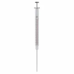HAMILTON Syringe: 100 ul Capacity - mL, Microliter, Borosilicate Glass, PTFE, Replaceable Tip, PTFE (MPN 80600). Key specifications — Attachment Type: Cemented; Plunger Material: PTFE; Needle Point Style: 2; Needle Type: Cemented; Tip Material: PTFE; Barrel Material: Borosilicate Glass; Brand: HAMILTON; Compatible Needles: Cemented.