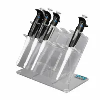Pipette Rack: 11 3/8 in Overall Wd, 8 5/8 in Overall Ht, 6 in Overall Lg, PETG/Rubber, Clear (MPN PIPRK6)