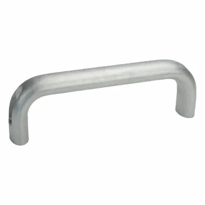 JW WINCO Pull Handle: Unthreaded Holes, Aluminum, Silver - Load-Rated Standard "U" Pull Handles