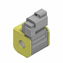 Solenoid coil for cartridge valves, rated 12VDC and 19W. Features an Integral Deutsch connector for secure electrical connection. Used to actuate compatible cartridge valves in hydraulic and pneumatic fluid-power systems.