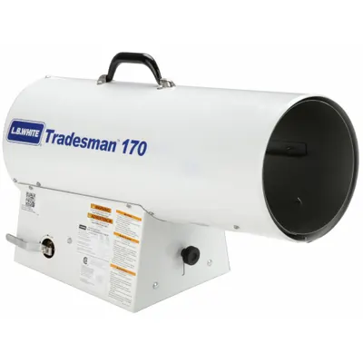 L.B. WHITE Portable Gas Torpedo Heater: 155,000 BtuH Heating Capacity Output, Natural Gas - Direct-Fired Portable Gas Torpedo Heaters