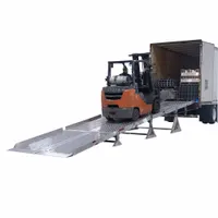 Yard Ramp System: 99 in Usable Wd, Punched, 4 in Side Rail Ht, 15 in Min Service Ht, Hook End (MPN 18-101-360-06-MYR)