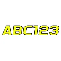 Letter and Number Label Set: Gen Identification/USCG, 3 in Character Ht, Proprietary, Black/Yellow (MPN GYEBLK700)