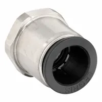 This LEGRIS fitting is a push-to-connect adapter with a male BSPP thread, designed for 6 mm OD tubing. It is constructed of nickel-plated brass and comes in a 10-pack. Typical applications include pneumatic systems, fluid transfer, and instrumentation lines requiring quick, tool-free connections
