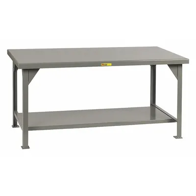 LITTLE GIANT Workbench: Fixed Ht, Steel, 72 in x 30 in, 10,000 lb Overall Load Capacity - Workbenches with Lower Shelves