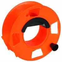 The BAYCO KW-110 cord storage reel organizes and stores electrical cords in workshops, maintenance facilities, and job sites. It has a reel capacity of 100 ft of 16/3 cord, also accommodating 100 ft of 14/3 cord or 50 ft of 12/3 cord. The keyhole mounting system allows for easy wall installation