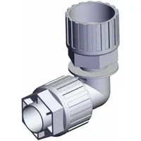 PFA compression fitting with compression x compression ends for 1 in OD tubing. Part of the LQ3 series, designed for clean fluid handling in applications requiring corrosion resistance and fluid integrity. Complies with RoHS_6 and RoHS_10 standards
