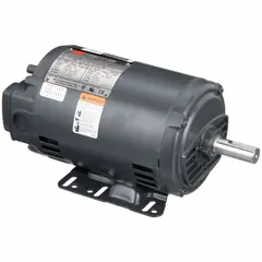 Rigid base 3-phase AC motor with open drip proof (ODP) enclosure. Delivers 1 hp at 1165 RPM, rated for 230/460V AC and 4.3/2.1 A full load current. Suitable for general purpose industrial applications such as fans, pumps, conveyors, and machine tools.