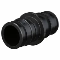 ZURN Barbed Fitting Coupling: 1 31/64 in ID x 1 31/64 in ID x 2 in Pipe Size, Barbed, Polymer (MPN QEPC88X)
