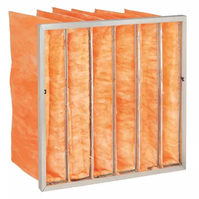 OEM Pocket Air Filter: 24 in x 24 in x 12 in, MERV 11, Orange, Synthetic - MERV 11 Pocket Air Filters