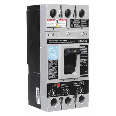 Siemens Molded Case Circuit Breaker: 150 A Amps, 22kA at 600V AC, Fixed, Lug, ABC - FD-Frame Siemens Molded Case Circuit Breakers