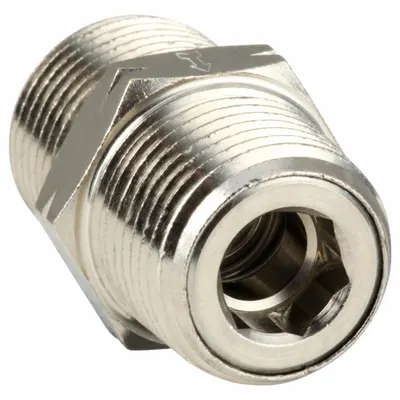 AIGNEP USA Check Valve: Male, Nickel Brass, 3/8 in (F)NPT, 3/8 in (F)NPT - Pneumatics