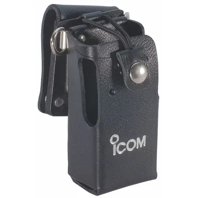 ICOM Case with Swivel Belt Clip: Fits Icom, For F1000/F2000 Series, Black, Leather - ICOM-Compatible Carrying Accessories