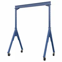 APPROVED VENDOR Adjustable Gantry Crane: Fixed Span, Adj Ht, 4,000 lb Load Capacity, Steel (MPN AHS-4-10-14)