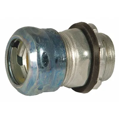 RACO Compression Conduit Connector: Steel, 2 1/2 in Trade Size, 3 27/32 in Overall Lg - Compression Conduit Connectors