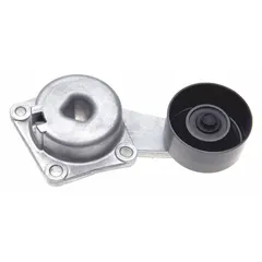 Self-adjusting belt tensioner for maintaining proper tension in accessory belt drives. Features a single thermoplastic pulley with 3-inch outside diameter. Suitable for light-duty automotive and light industrial engine applications.