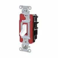HUBBELL Wall Switch: Toggle Switch, 3-Way, Maintained, White, 120/277V AC, 20 A (MPN HBL1223STW)