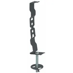 Zinc phosphate-finished tee and T-bar fastener for use with 15/16 in acoustical T-bars. Includes hanger and bolt. Dimensions: 2/3 in height, 1 in width.