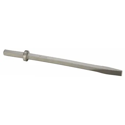 WESTWARD Chisel: 0.875 in Shank Size, Hex, Round, 1 3/16 in Chisel Tip Wd - One-Piece Flat Chisels for Breakers & Demolition Hammers