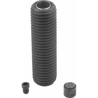 KIPP Fully-Threaded Gripper w/Serrated Pad: Carbide-Tipped, M20, 30 mm Thread Lg - Fully-Threaded Grippers with Serrated Carbide Pad