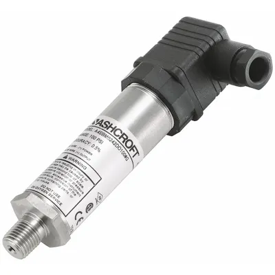ASHCROFT Pressure Transmitter: 0 psi to 30 psi, 4 to 20mA DC, Hirschmann Form A DIN 43650-A - Intrinsically Safe with DIN 43650 Form A Connector