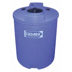 This vertical dual containment liquid storage tank has a 120-gallon capacity and a closed top. It is constructed with a 1/4-inch wall thickness and is designed for secondary containment of liquids in industrial and chemical storage applications.