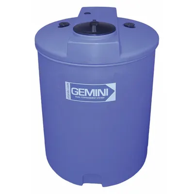 PEABODY ENGINEERING Storage Tank: Double Wall, Vertical, 120 gal, Closed Top - Dual Containment Liquid Storage Tanks