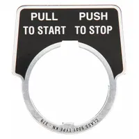 Legend Plate: 30 mm Panel Mounting Size, Half-Round, 2 in Overall Ht x 1 3/4 in Overall Wd (MPN 9001KN379)