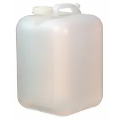 Rectangular Carboy, 5 gal, HDPE, Colorless, Screw On Cap