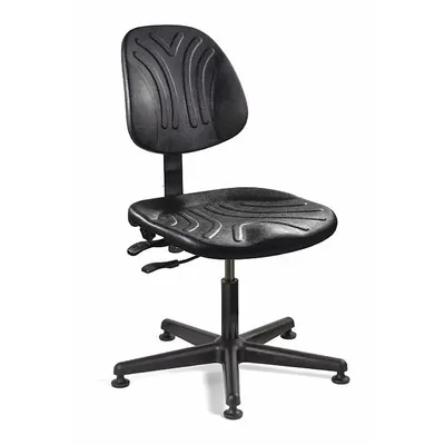 BEVCO Office Chair: 7000D, Black, Plastic Material, 14 1/2 in Back Ht - Armless Office Chairs