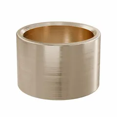 Lubricated general purpose metallic sleeve bearing made from SAE 841 bronze. Suitable for rotating or oscillating shafts in industrial machinery, conveyors, and pumps. Inch-system dimensions: 5/8 in bore, 3/4 in OD, 1/2 in length. Operating temperature range -35°F to 300°F. Sold in a pack of 10.