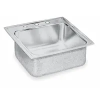 ELKAY Laundry Tub: 19 1/2 in Overall Lg, 19 in Overall Wd, 10 1/8 in Bowl Dp, 16 in Bowl Lg, 1 Bowls (MPN DLR1919103)