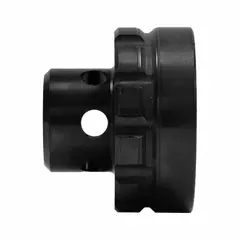 Guide collar for aligning and supporting threading dies on impact drivers. Accommodates threads from 1/2" to 12 mm, covering both Metric and UNC standards. Suitable for industrial maintenance and fabrication applications.