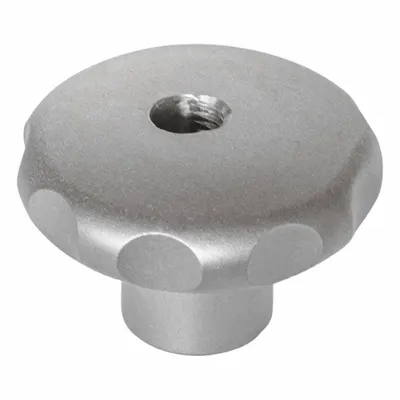 JW WINCO Quick Release Hand Knobs: Fluted, Stainless Steel, 3/8"-16 Thread - Quick-Release Fluted Knobs
