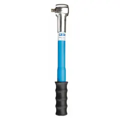 Factory preset ratcheting torque wrench with 3/8 in drive. Torque range 10 ft-lb to 40 ft-lb. Overall length 12 3/4 in. Suitable for precise tightening of fasteners in assembly and maintenance tasks.