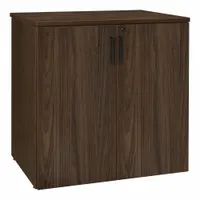 REGENCY Storage Cabinet: Neo Walnut, Laminate/Melamine, 35 in Overall Ht, 35 in Overall Wd, 2 Doors (MPN LSC3535NW)