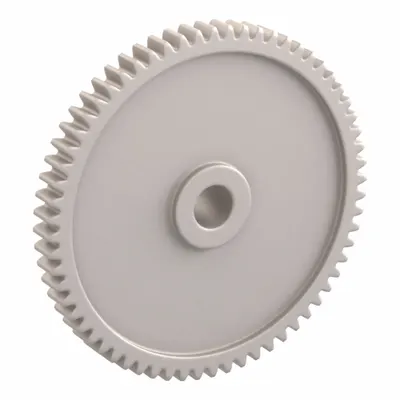 KHK GEARS Spur Gear: Module m 1, 64 Teeth, 8 mm Bore Dia, Duracon, 20° Pressure Angle - Metric Spur Gears with Standard Hub