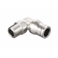 LEGRIS Push-Fit Elbow Fitting: 1/4 in OD Size, MNPT x Push-to-Connect, Brass, 3/4 in Overall Lg (MPN 3609 56 18)