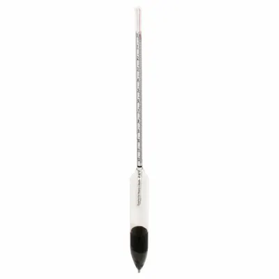 VEE GEE Specific Gravity Hydrometer: Baume Plain Form, 0/12, 0.1, Glass, +/-0.1° - Specific Gravity (Baume) Hydrometers