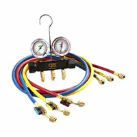 BLACKMAX Manifold Gauge Set: 2 Valves, 3 Hoses, 2 1/2 in Gauge, For R-22/R-404A/R-410A (MPN MBHP5E)