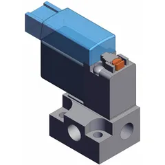 Solenoid Air Control Valve: Three-Way / Two-Position, Single Solenoid, Normally Closed, 24V DC (MPN V114T-5MOZB-M5). Key specifications — attr1327614: Solenoid Air Control Valve; attr1327567: Single Solenoid; attr1327627: 24V DC; attr1327566: V114T-5MOZB-M5; attr1327625: Normally Closed.