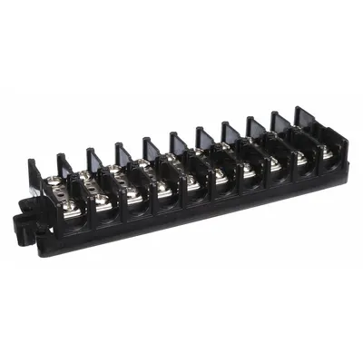 OEM Barrier Terminal Strip: 10 Poles - Surface Mount Barrier Strips