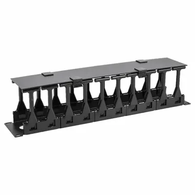 VIDEO MOUNT PRODUCTS Cable Manager: Horizontal, 2 U, Single Side Sides, 4 1/2 in Overall Dp - Horizontal Finger-Style Cable Managers