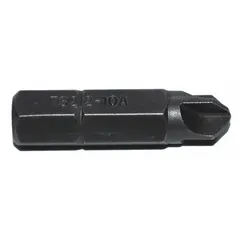 Imperial #10 Torq-Set insert bit with standard hex power drive. Made from S2 steel. Suitable for driving Torq-Set fasteners in assembly applications. Not impact rated. Bit holder not included.