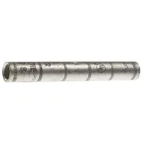 BURNDY Open Barrel Splice: 4 AWG Wire Size, Gray Code, 2.55 in, Copper Barrel, 4 AWG Max Wire Size (MPN YS4C)