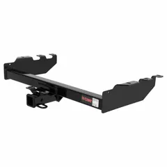 This CURT Class III hitch is designed for the Chevrolet Silverado 2500, offering a 6,000 lb gross trailer weight capacity and 6,000 lb gross vehicle weight capacity. Constructed from carbon steel with a powder-coated finish, it requires no drilling for installation. Suitable for towing trailers, boats, and equipment.