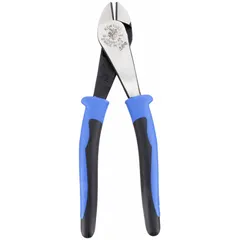 Standard-cut diagonal-cutting plier with a straight, oval design. Jaw length 7/8 in, jaw width 1 1/4 in. High-leverage mechanism reduces effort for cutting hard wire in industrial maintenance, electrical work, and general fabrication. Not insulated; not for live wire or crimping.