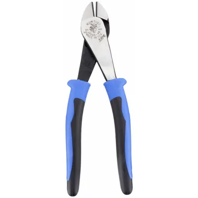 KLEIN TOOLS High Leverage Diagonal Cutting Plier: Std, Straight, Oval, 7/8 in Jaw Lg - Standard-Cut Diagonal-Cutting Pliers