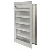 56.5"H 44.5"W Drnbl Extrd Alu Combo Dmpr: Flanged, 53 1/2 in H, 41 1/2 in W, Aluminum (MPN 20UC17)