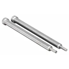 Retractable pilot pin for guiding tungsten carbide tipped annular cutters during hole cutting. Fits cutters with 9/16 in to 11/16 in diameter and 2 in depth of cut. Sold as a 2-pack.